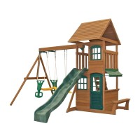 Complex de Joaca din cedru Windal Premium Wooden Playset KidKraft - Centru din lemn cu tobogan si 2 nivele Windale Big Backyard Complex de Joaca din cedru Windal Premium Wooden Playset KidKraft - Centru din lemn cu tobogan si 2 nivele Windale Big Backyard